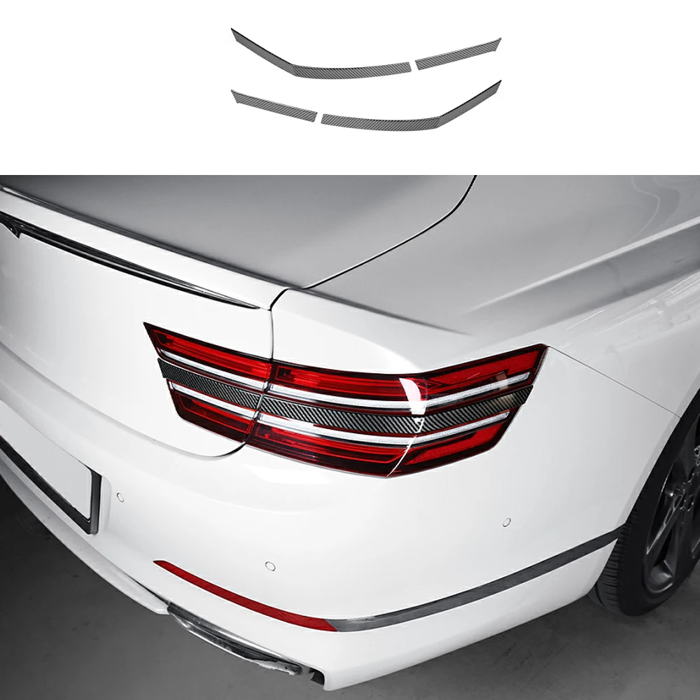 

Carbon Fiber Rear Tail light Decorative Strip Cover Trim For Genesis G80 RG3 2021-2024 Accessories