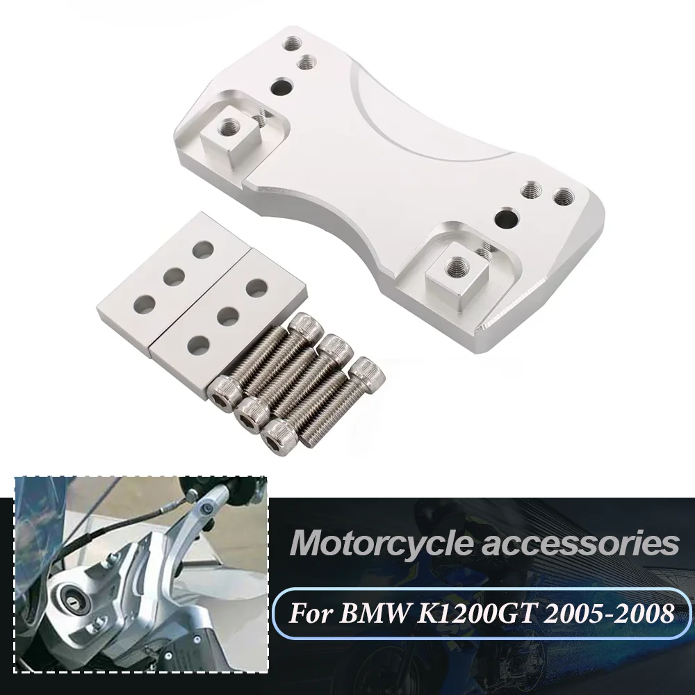 

Motorcycle Aluminum Handlebar Riser Adapter For bmw k1300gt 2009-2012 k1200gt 2005-2008 K 1300 1200 GT Handle bar Clamp