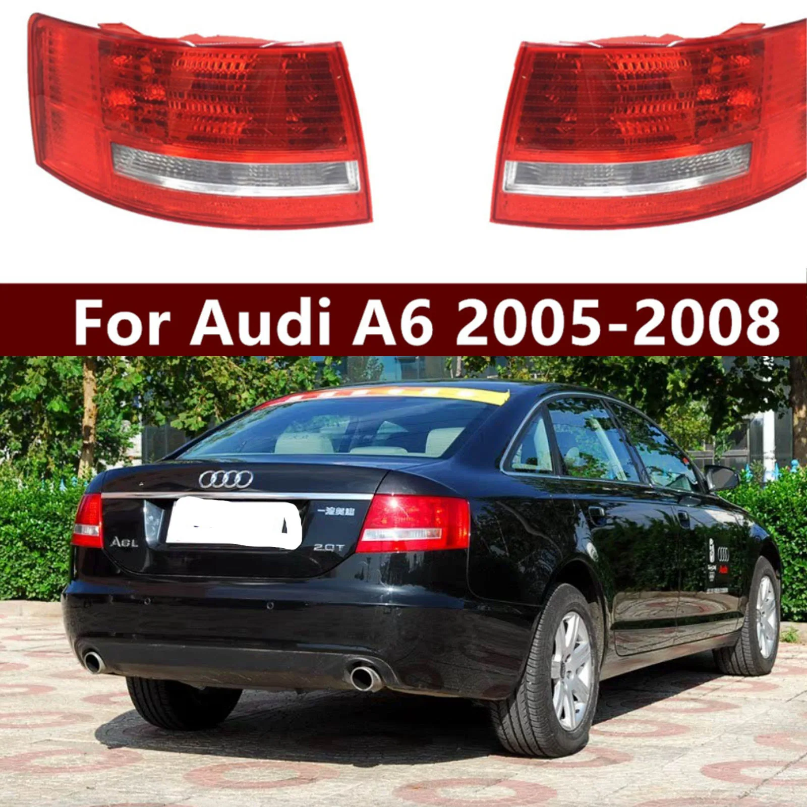 

Car Accessories For Audi A6 S6 Quattro 2005 2006 2007 2008 Tail Light Turn Signal Warning Brake Lamp Rear Taillight Without Bul