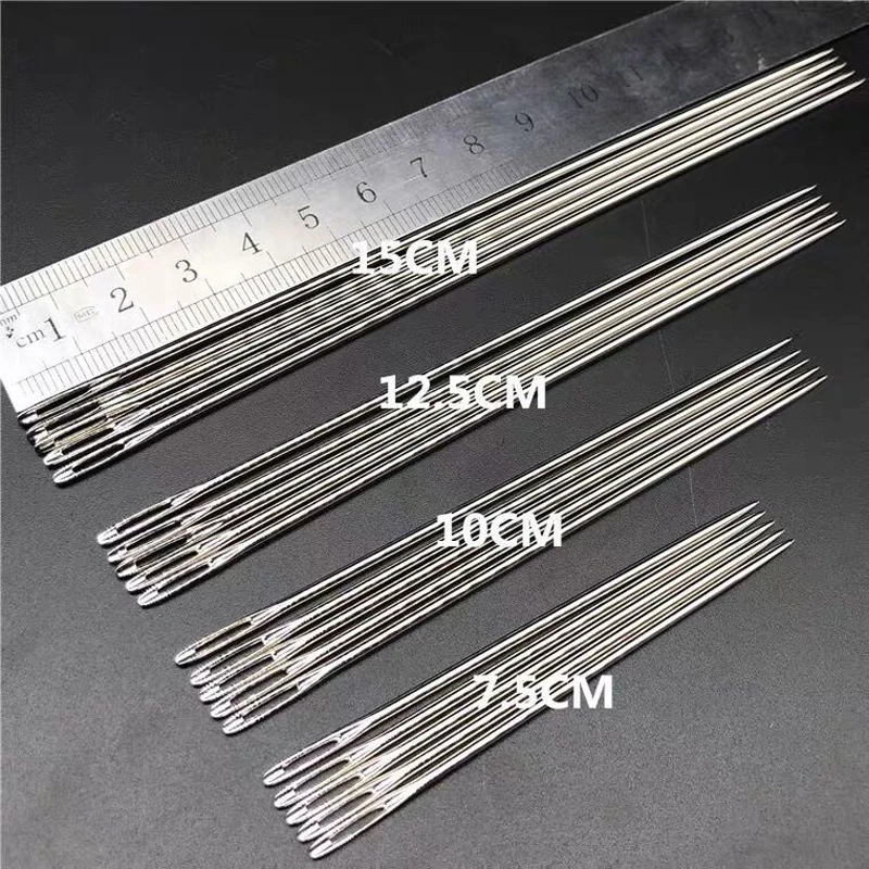 5pcs 75mm-100mm-125mm-150mm Stainless Steel Hand Sewing Needle Needlework Home DIY Crafts Household Sewing Accessories