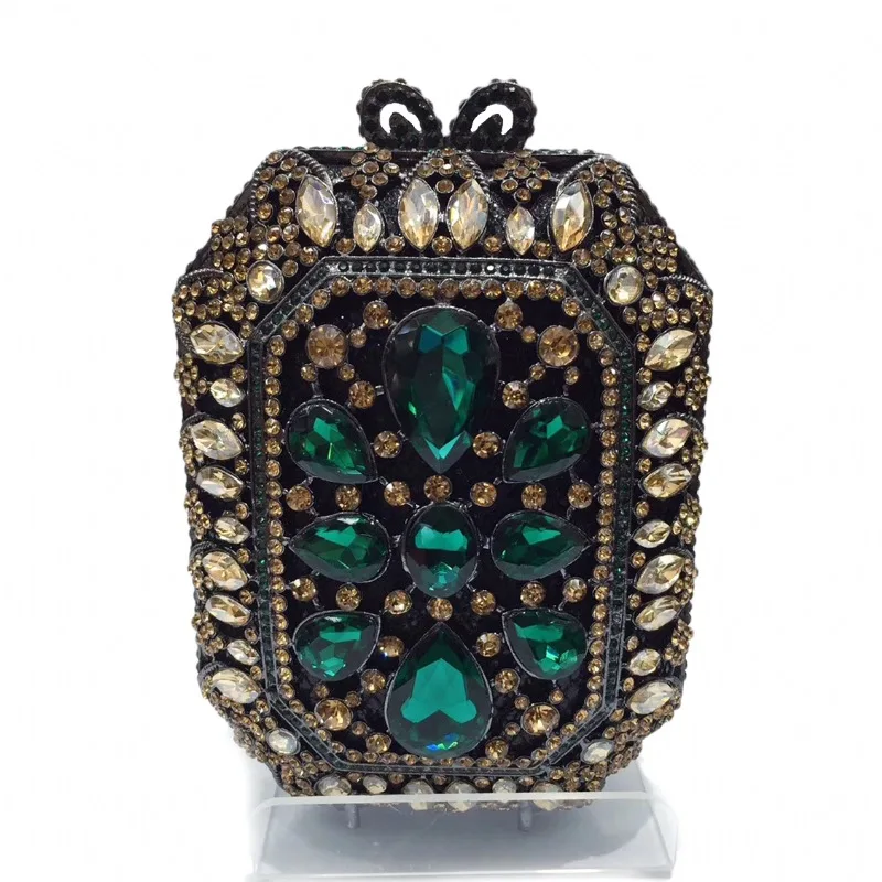 

Rhinestone Empty Metal Diamond Dinner Bag Ladies Banquet Dress Full Diamond Clutch Bag Trendy Glitter Material Tote Evening Bags