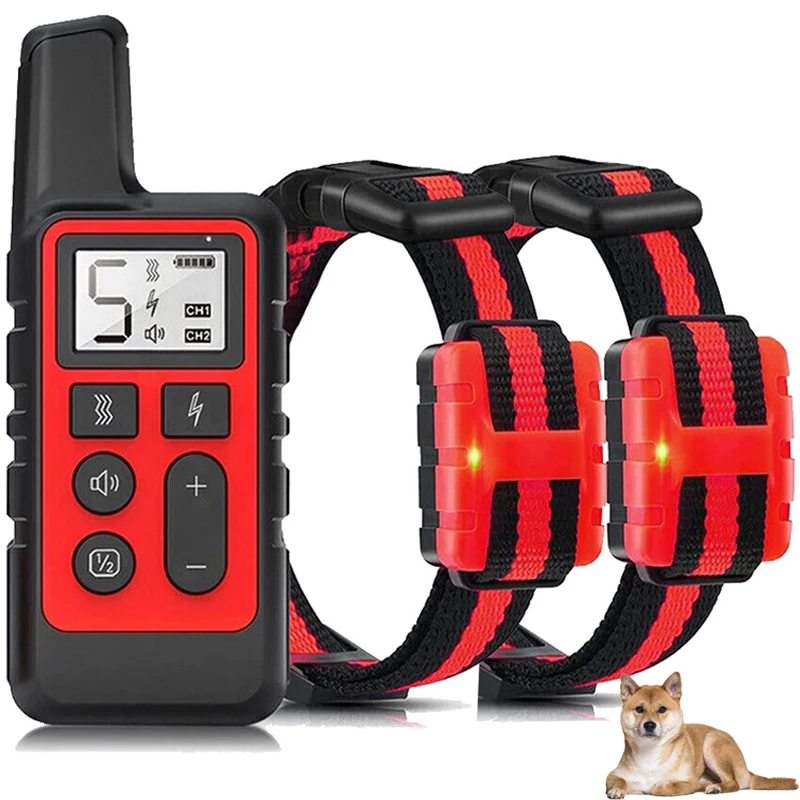 

Waterproof Dog Training Collar Pet 500m Remote Control Rechargeable Shock sound Vibration Anti-Bark for All Size dog 40% Off