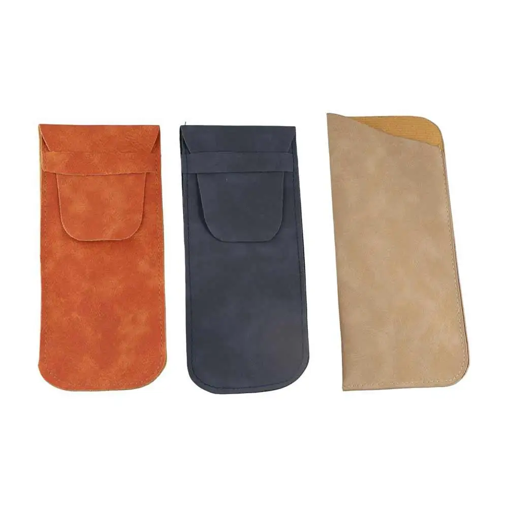 

Elegant Rectangle PU Leather Glasses Bag Covered Soft Sunglasses Bag Portable Solid Color Eyeglasses Holder Outdoor