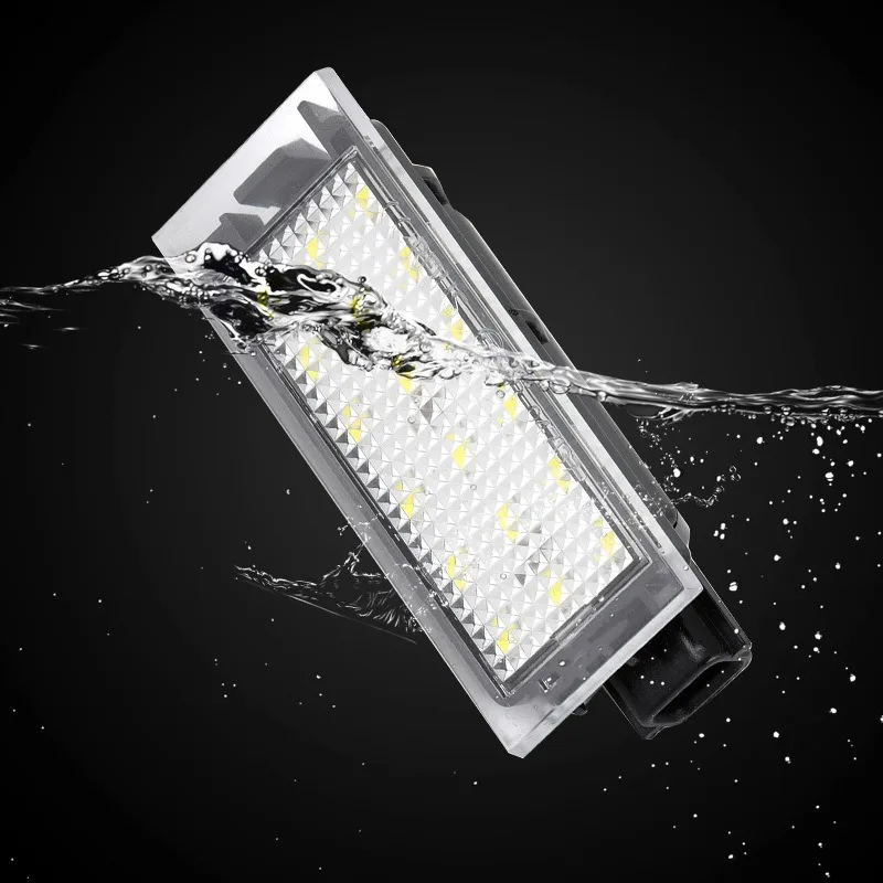 2PCS Car LED License Plate Light Number Lamp 6000K LED Tail Lights For Renault Clio Laguna Espace Megane Master 2002-2014