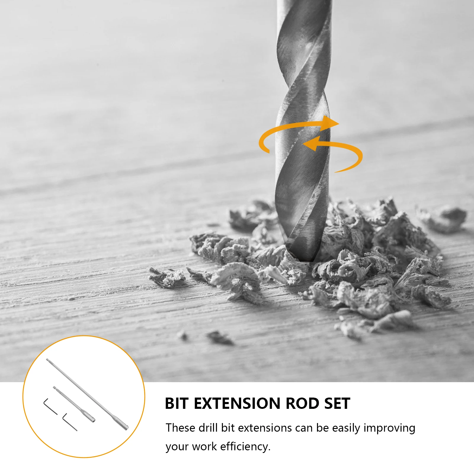 1 set 1 Drill Extension Rod Set Drill Bit Extender For Hard-To-Reach Screws Bit Extension Bar Set Hand Tool For