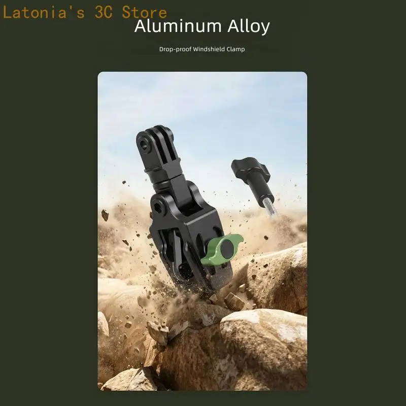 2-Prong-Kamerahalterung für Action6/5Pro für 1–8 mm Klemmung an Windschutzscheibenkanten, verstellbare Kamerahalterungen aus – Detail 8