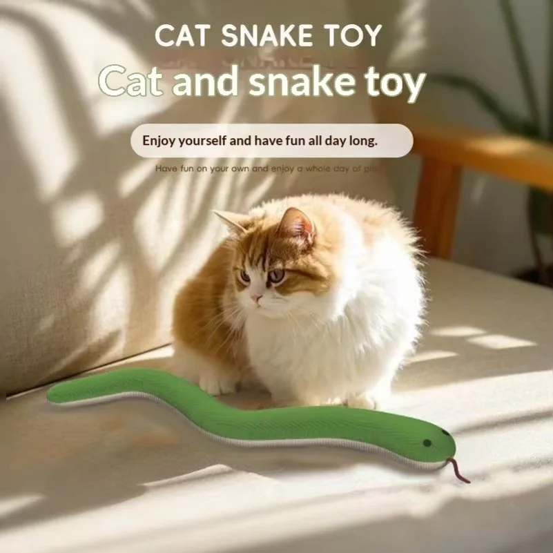 Cat Toys Snake Self Play Boredom Relief Chew Resistant Cat Toy Crinkle Paper Teaser Wand Kitten Pet Supplies Cat Toys