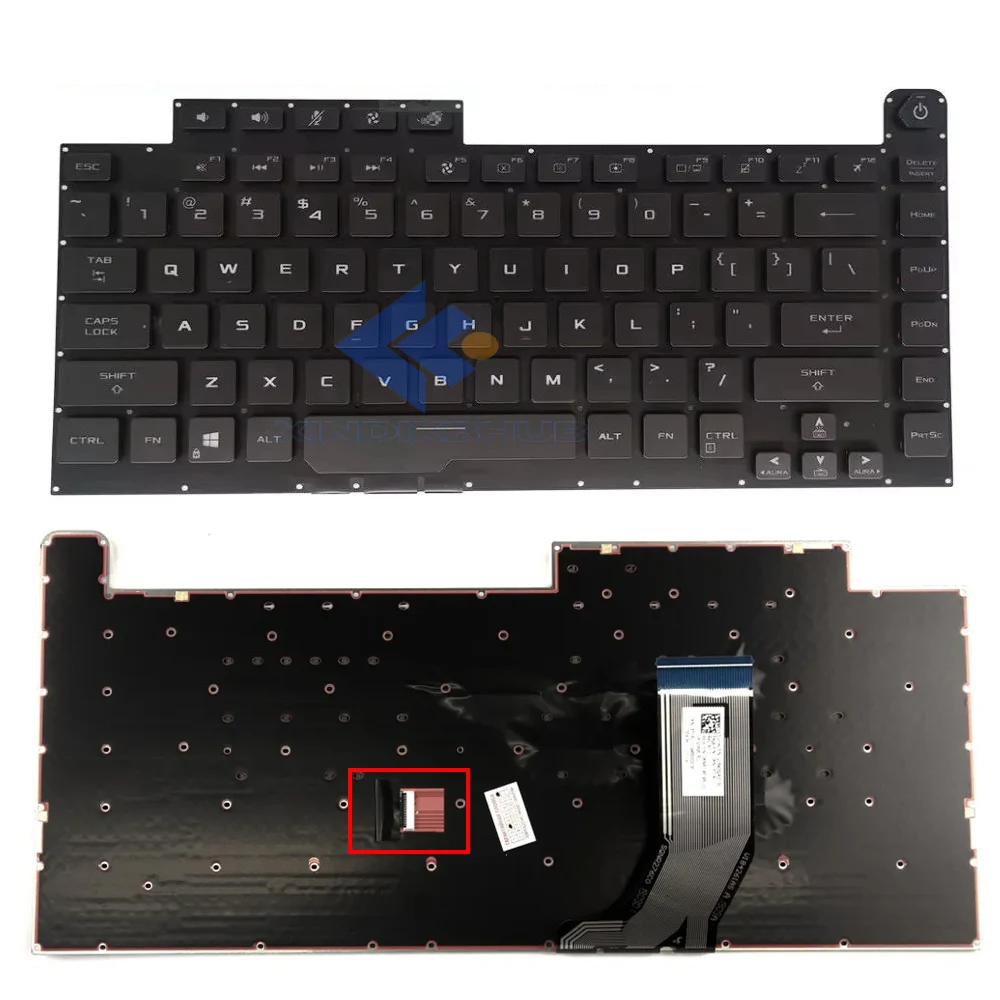 

XIN-Russian-US Клавиатура для ноутбука ASUS ROG Strix G531 G532 G531GW G531GV G531GT G532LWS G532LV G532LW V184262AS1 0KN1-8T1US11