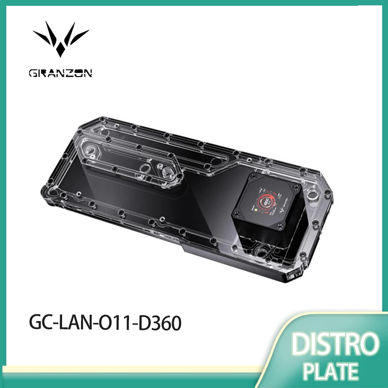 Placa/Reservorio de Distribución de Acrílico Granzon para Caja de Ordenador LIAN LI O11 Dynamic / Combo de Refrigeración para PC con Bomba DDC GC-LAN-O11-D360