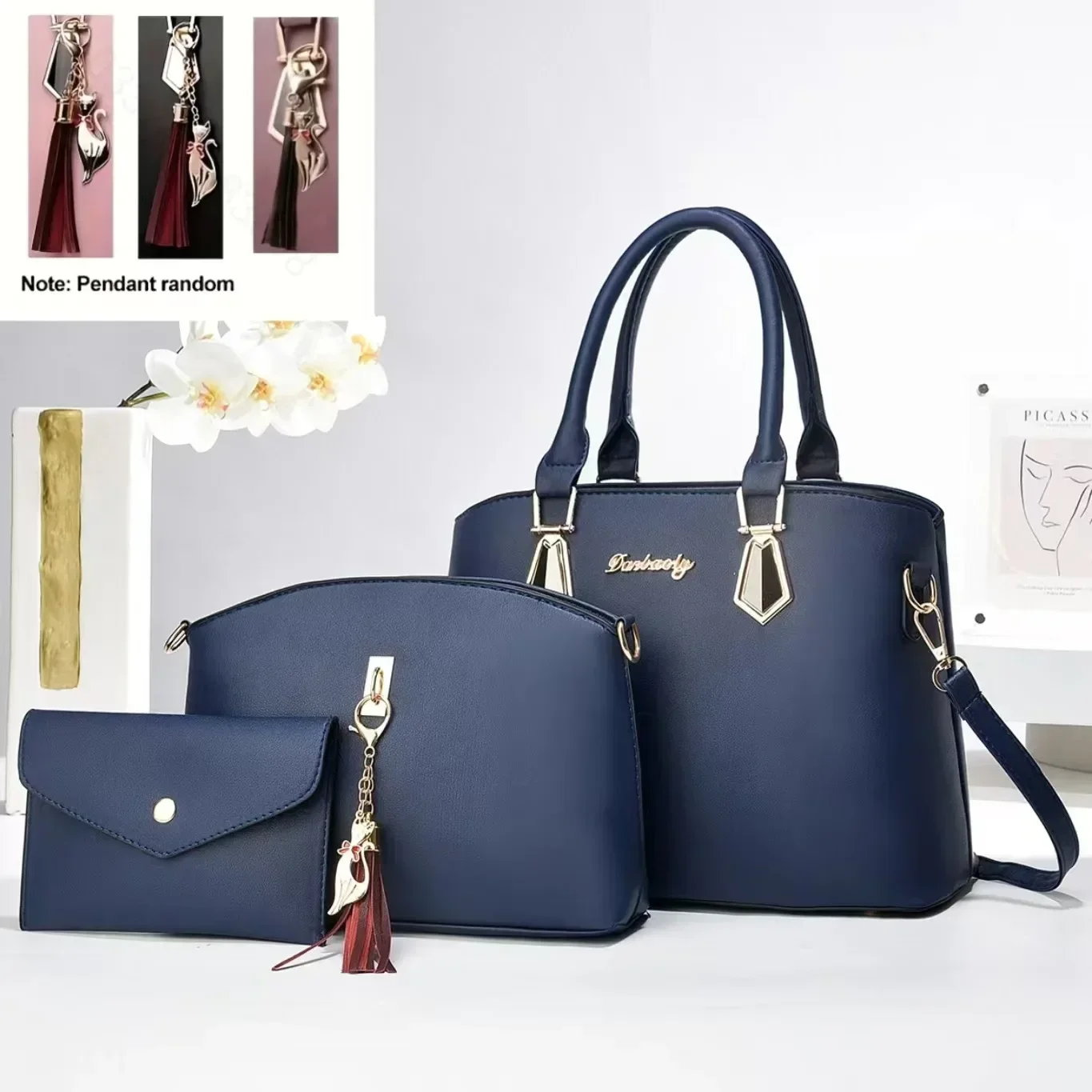 

Large Capacity Women's Handbag Simple Stylish Shoulder Bag Square Shape Polyester Lining PU Material Soft Korean Version