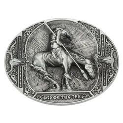 Warrior Belt Buckle Smooth Personality Big Buckle Metal Head K99