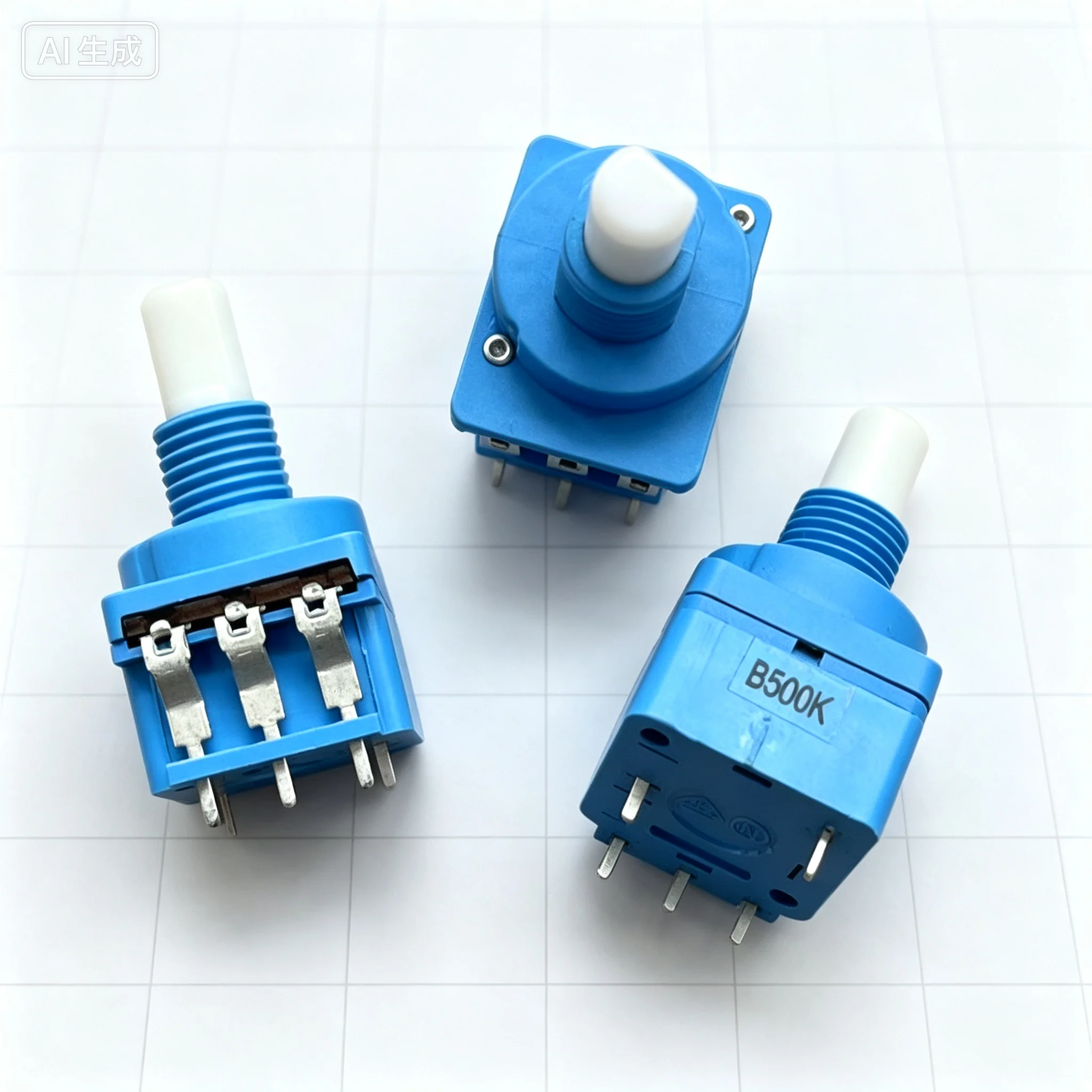 R16 Type Single 5Pin Potentiometer B500K B504 Vertical Through Hole With Switch Rotary Adjust Potentiometer