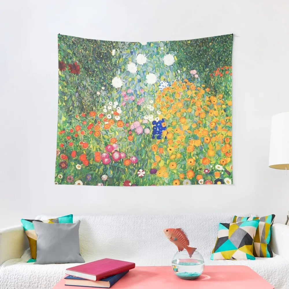 

Flower Garden by Gustav Klimt Tapestry Mushroom Wall Hanging Bedrooms Decorations Tapestry