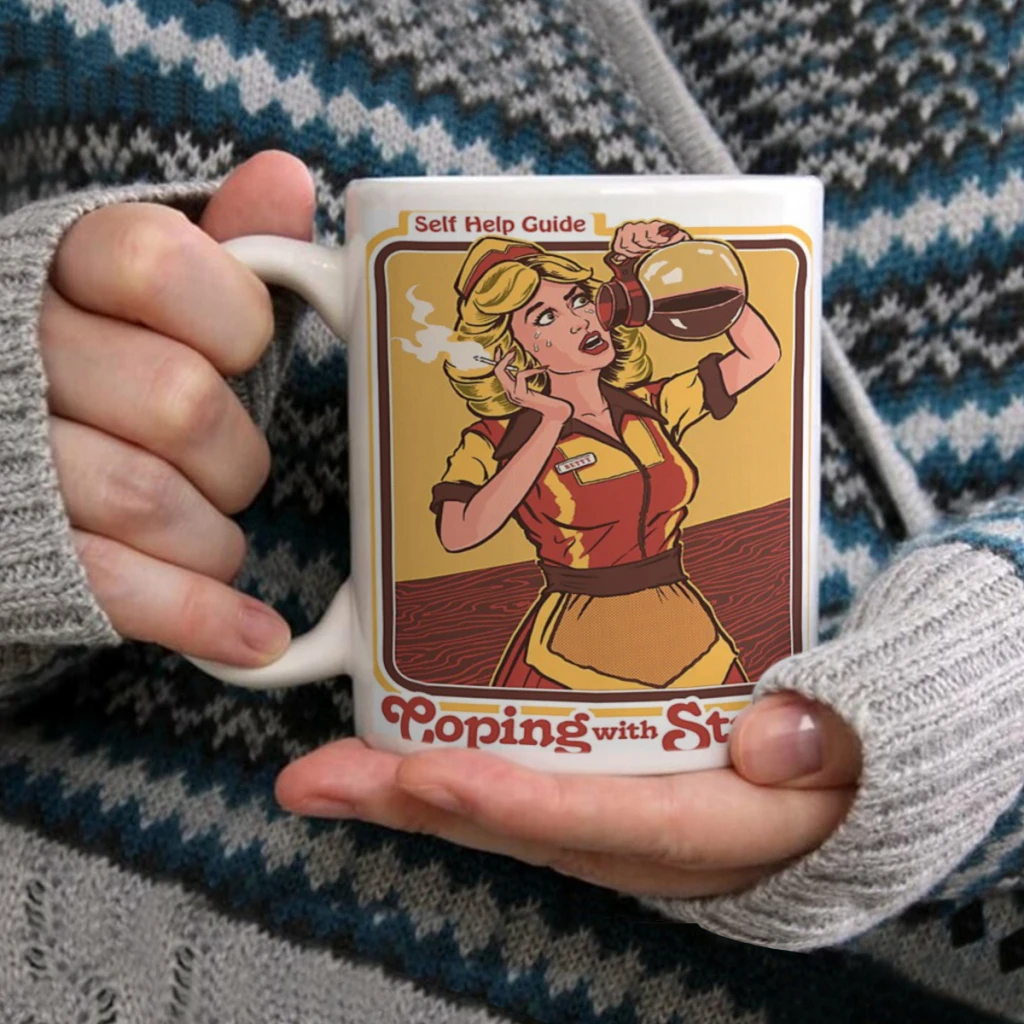 

Coping With StressCoffee Mug Tea Cup 11oz Coffee Cup Funny Birthday Ceramic Mug Personalized Cup