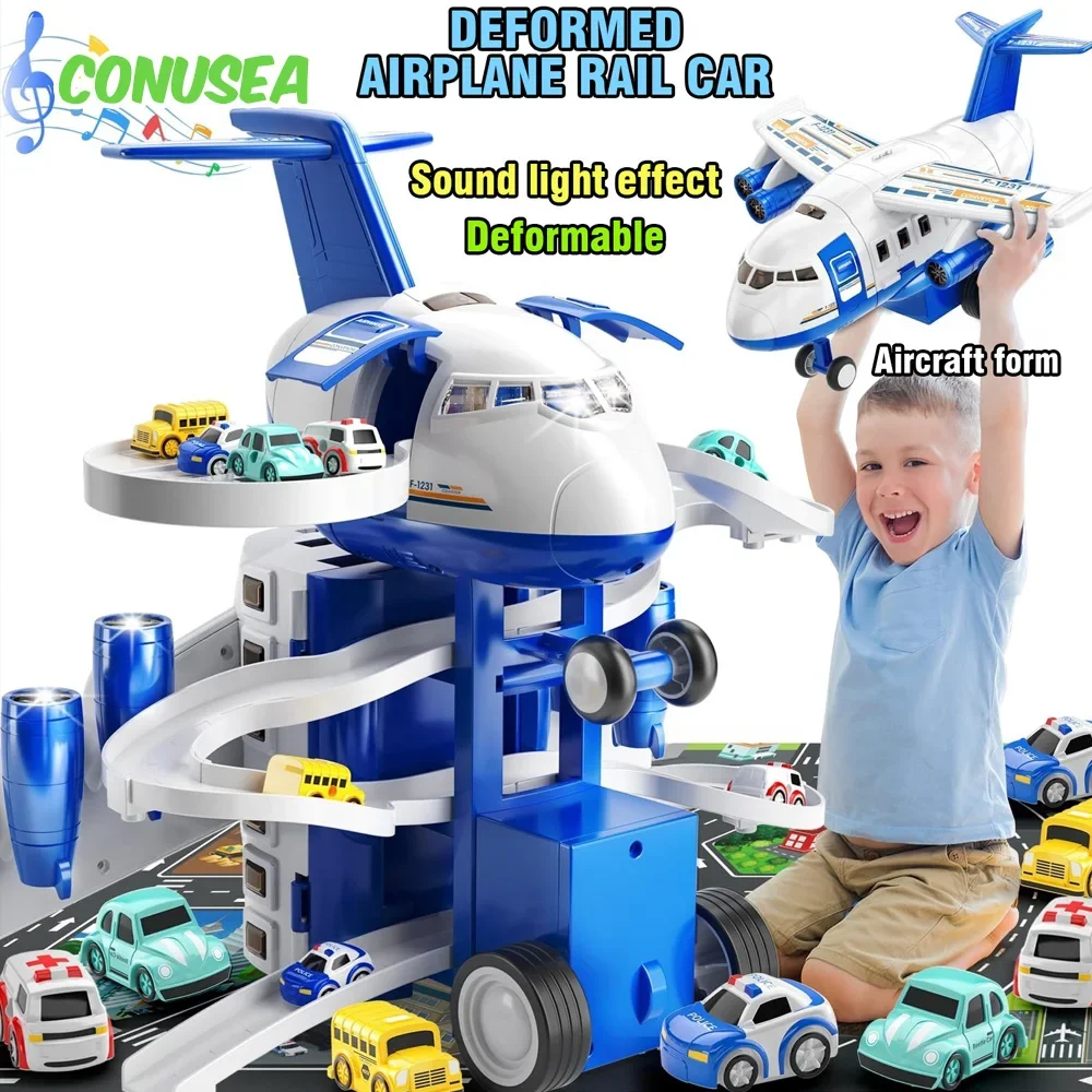 Modèle d'avion voiture avion voies ferrées voiture avions miniatures jouets pour enfants jeux d'intérieur véhicule jouet noël pour garçons filles