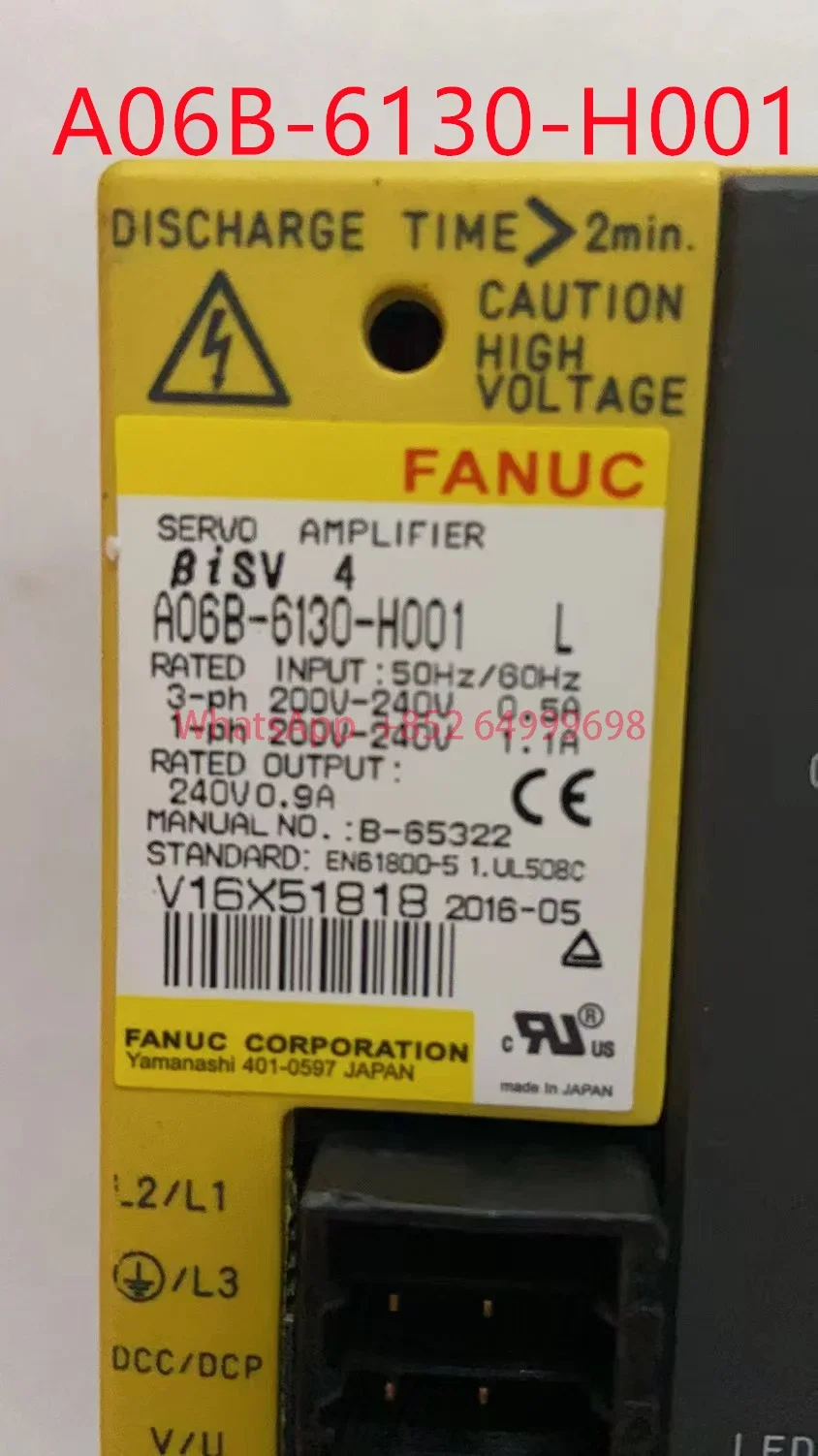 

A06B-6130-H001 Used Servo Amplifier For CNC System Machine