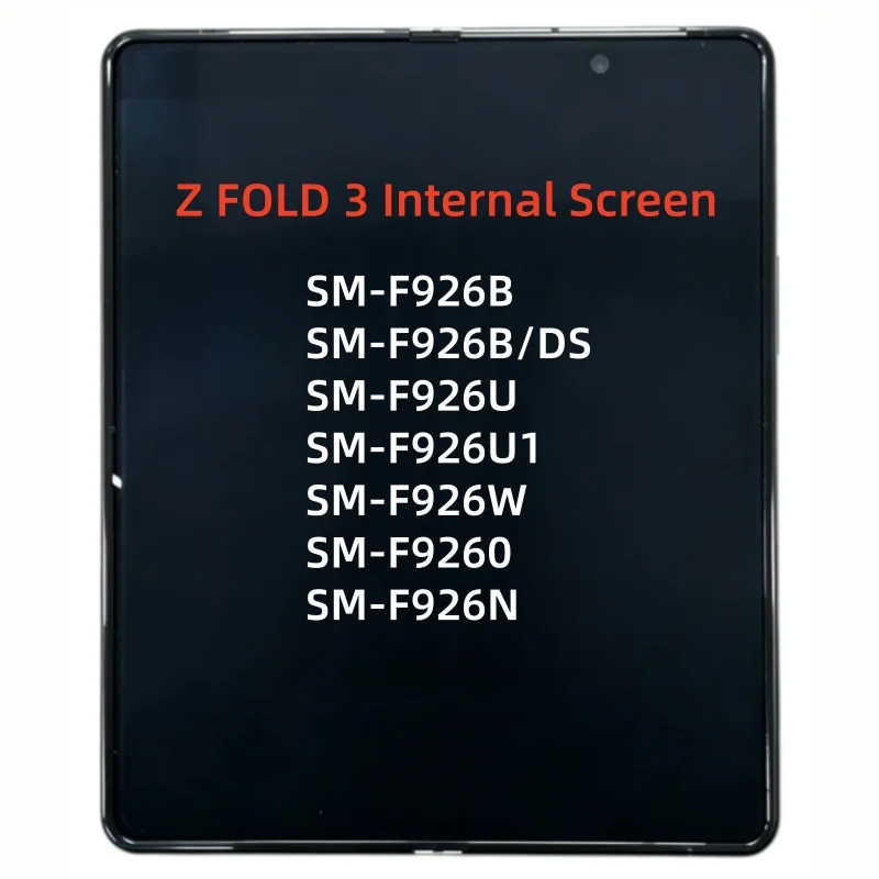 AMOLED For Samsung Z Fold 3 Internal Screen Original OLED Screen Replacement Parts For Z Fold 3 LargeScreen