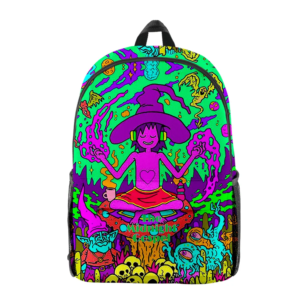 

Hip Hop Popular The Midnight Gospel pupil Bookbag Notebook Backpacks 3D Print Oxford Waterproof Boys/Girls Travel Backpacks