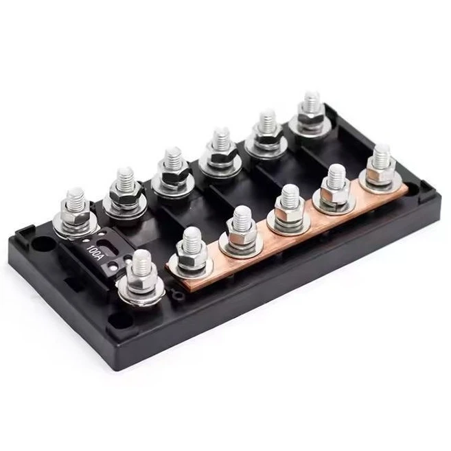 Car overcurrent fuse holder 8M bolt terminal RV modified high current fuse fuse box holder
