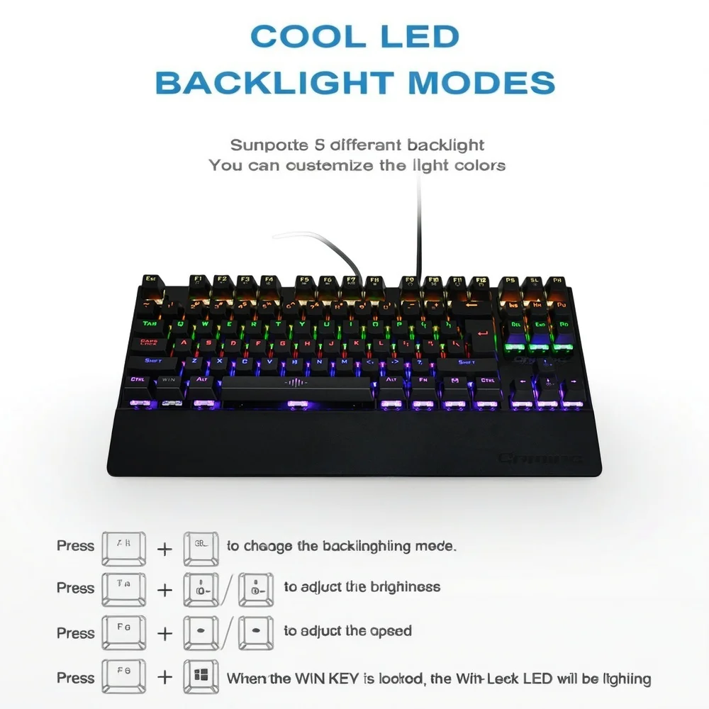 

New Mechanical Keyboard Featuring 26-Key Anti-Ghosting, RGB Backlighting, and Win-Key Lock Function