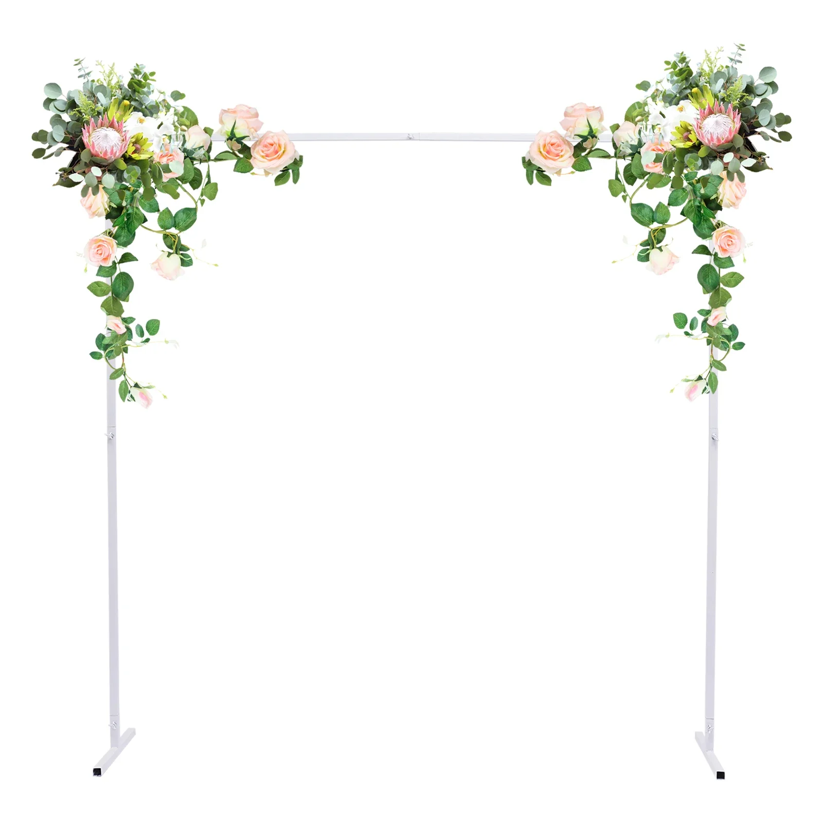 6.6 Ft Square Metal Table Arch Garden Arbor for Garden, Indoor and Outdoor, Party Decoration, Easy Assembly