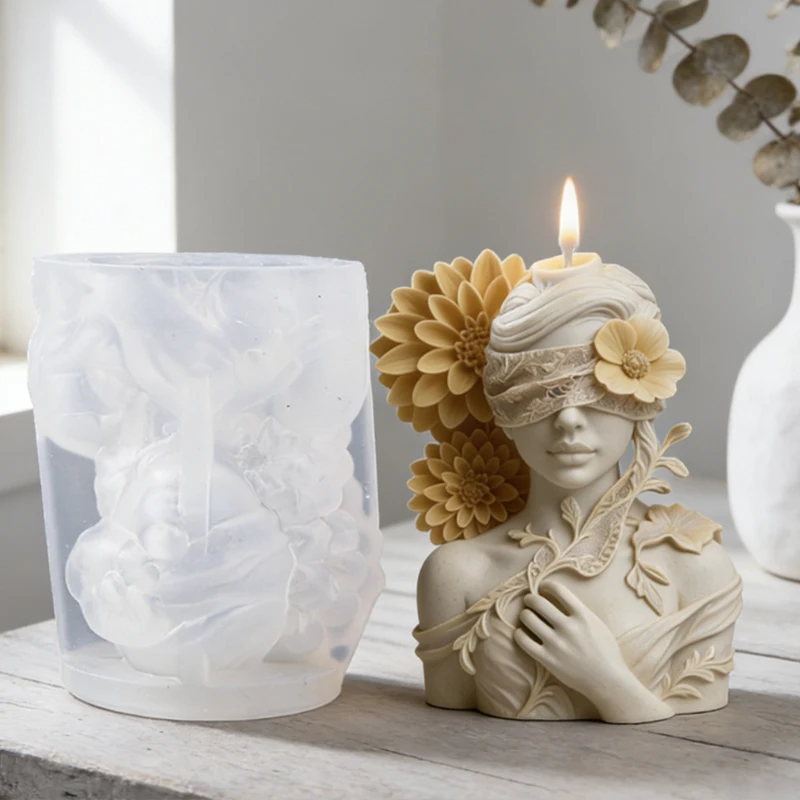 Flora Art Candle Mold: Exquisitely patterned, perfect for making blindfolded dahlia candles/decorative ornaments, gifts, and hom
