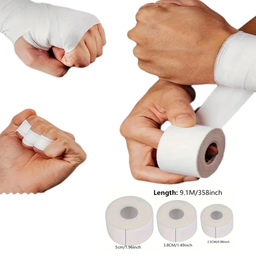 1 Roll White Bulk Athletic Tape - NO Sticky Residue Easy to Tear - Perfect for SportsTrainers,First Aid Injury Wrap,Ankles Wrist