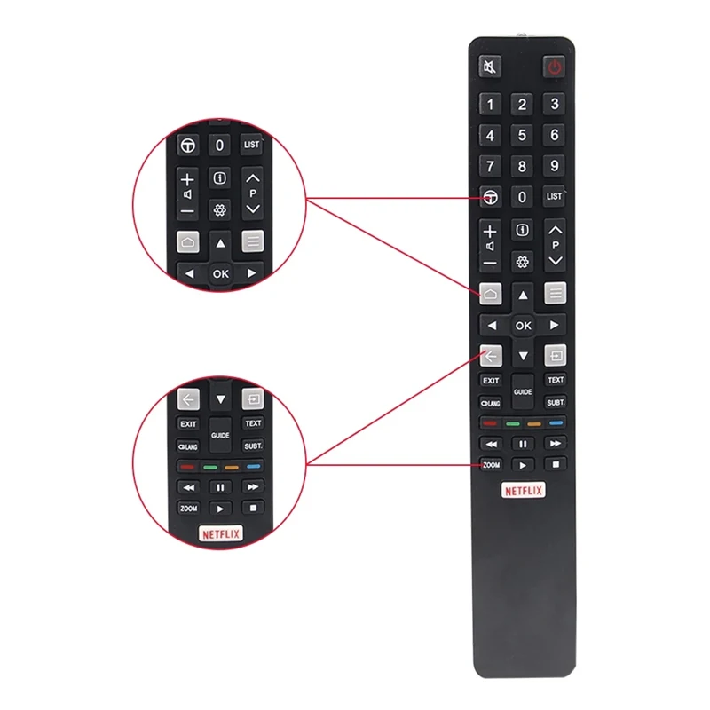 Remote Control for TCL TV RC802N YAI3 YUI2 YU14 YUI1 YU11 U65S9906 U43P6006 U43P6046 U49P6046 U55P6046 U65P6046 Controller