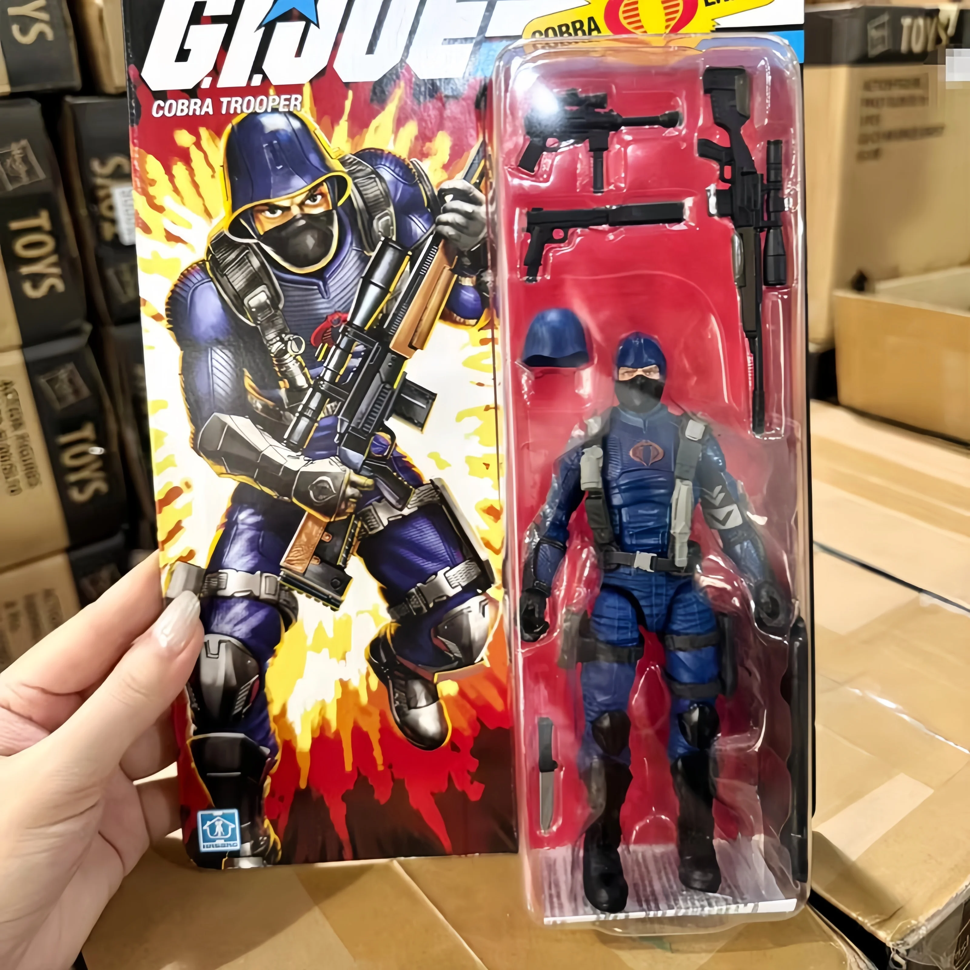 Nuovo caldo disponibile 6 pollici GI Joe Gi Joe Classificato Serie Retro Snake Eyes Cardback Cobra Trooper Mobile Action Figure Modello Regalo