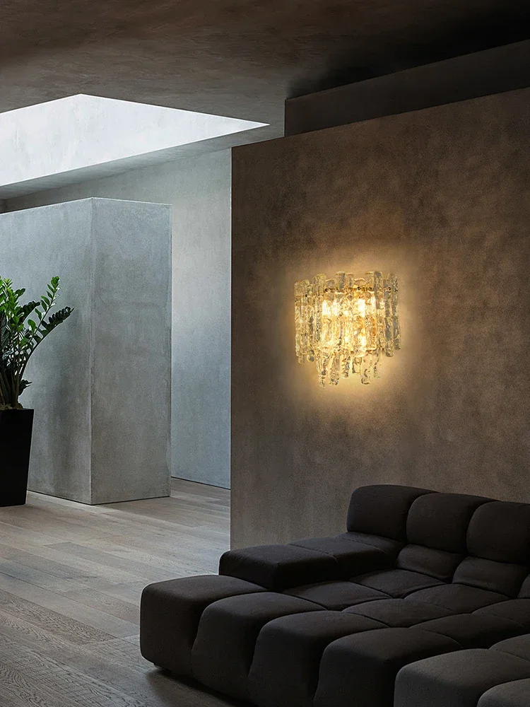 Classical Italian Melting Ice Glass LED Pendant Light Indoor Home Decor Hanging Ceiling Lamp Fixture for Room Lighting