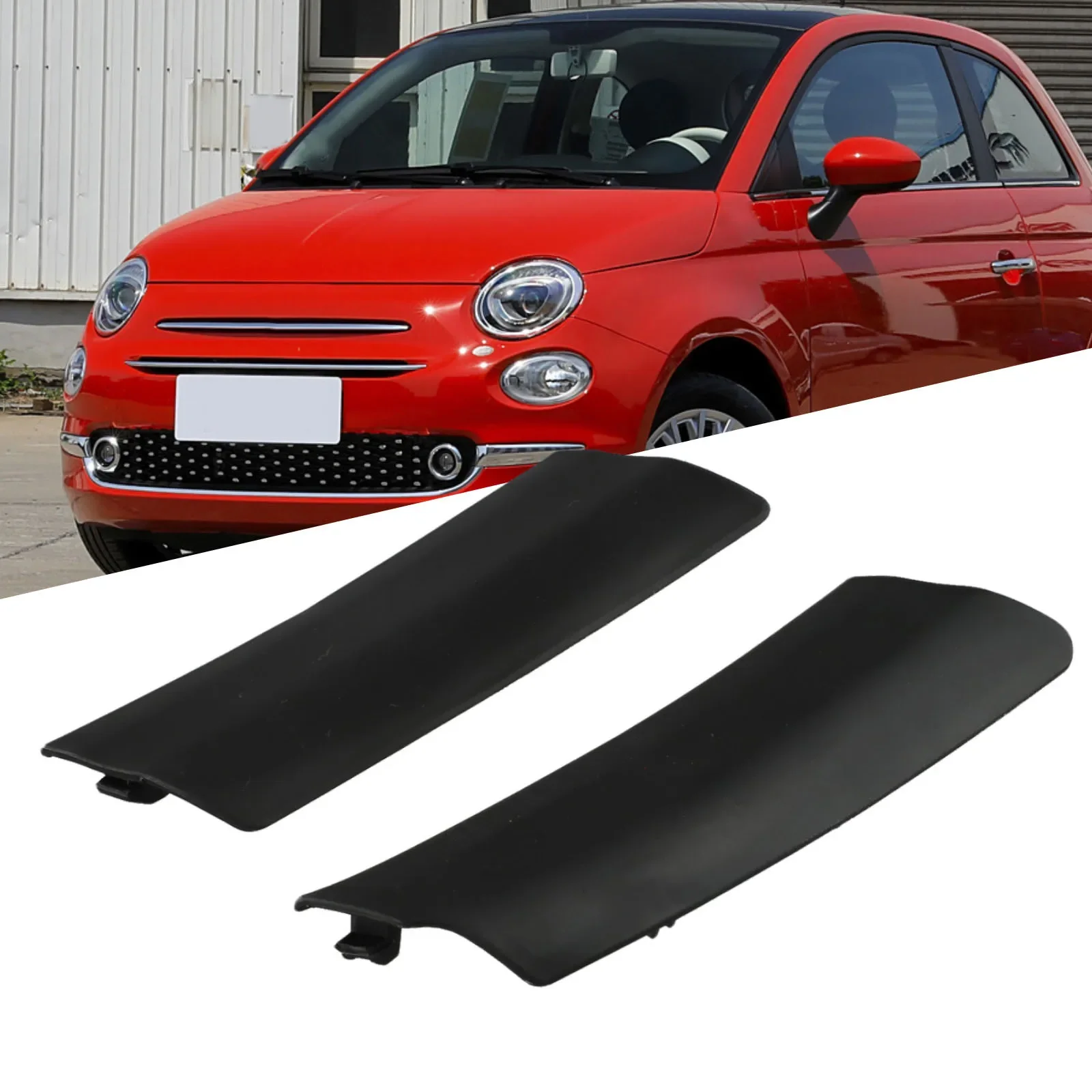 1 Pair Black Plastic OEM Number 735452712 RHD Wiper Scuttle Panel Trim Cover For Fiat 500 For Abarth 500 Car Accessories