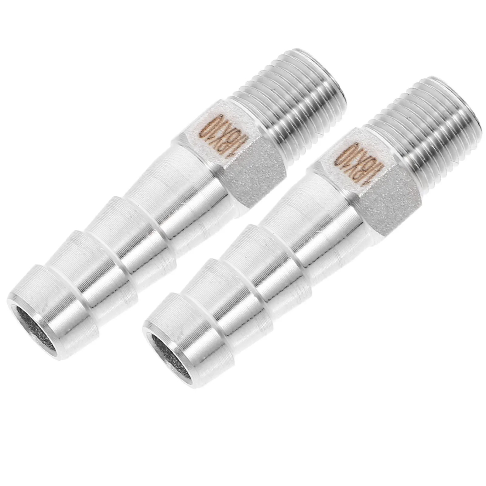 2 uds accesorios de Gas conectores de manguera adaptadores de manguera Pex rectos accesorios de tubería de aire y agua 10Mm Barb X Dn6 1/8 Npt macho de acero inoxidable
