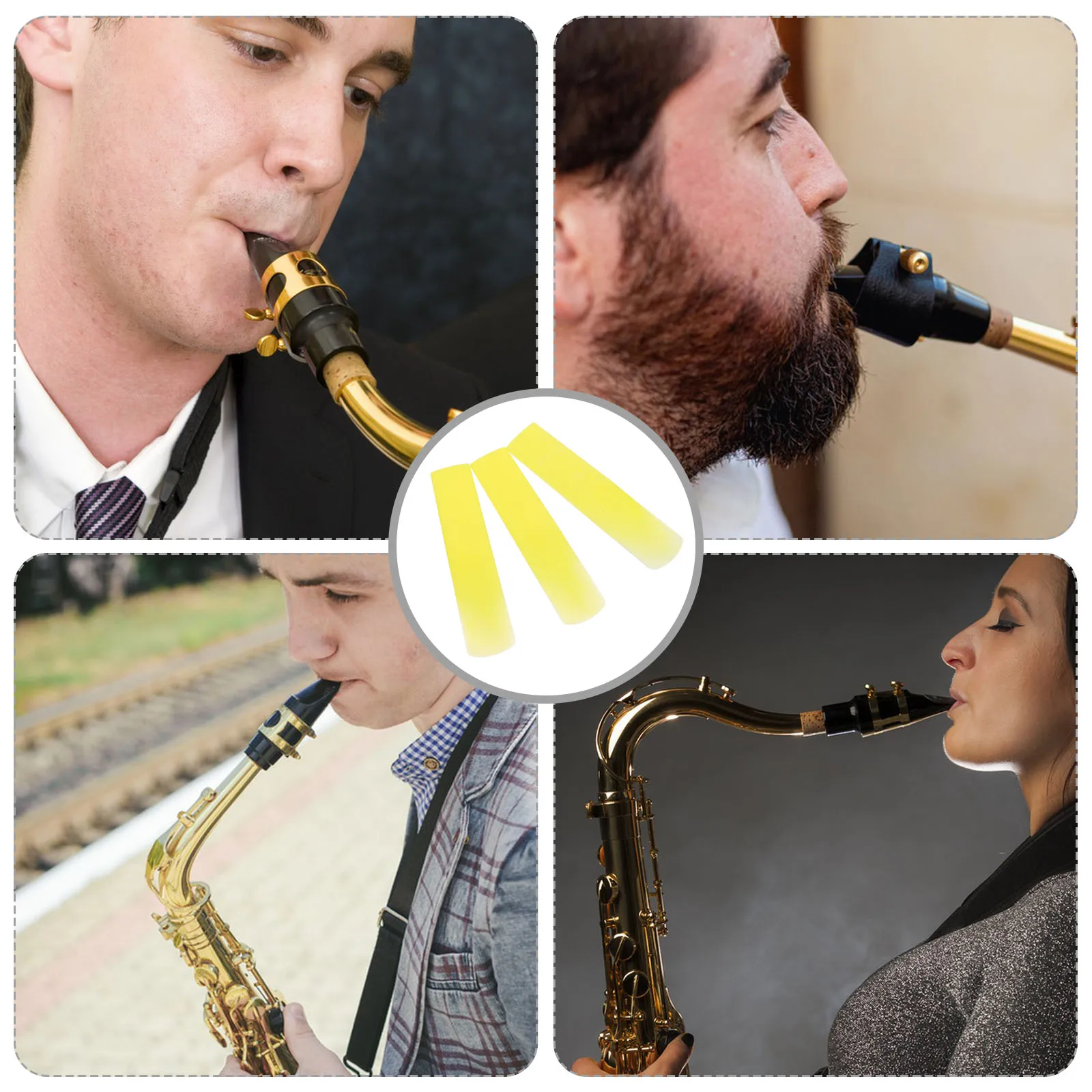 

3 Pcs Alto Saxophone Musical Wind Instruments Accessories Plastic Reeds for Resin Clarinet
