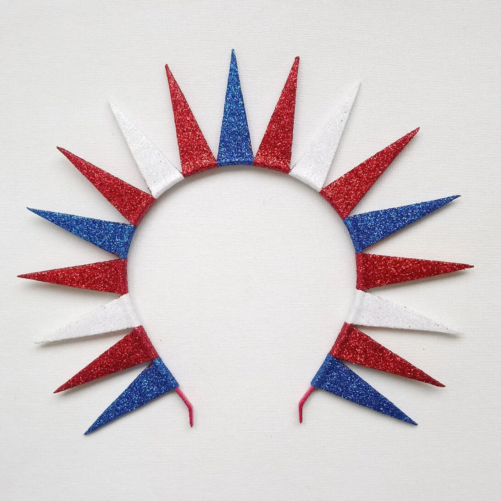 

Hair Toppers Pentagram Headband 4th of July Party Decorative Fourth Hat Headbands for Independence Day Memorial Miss