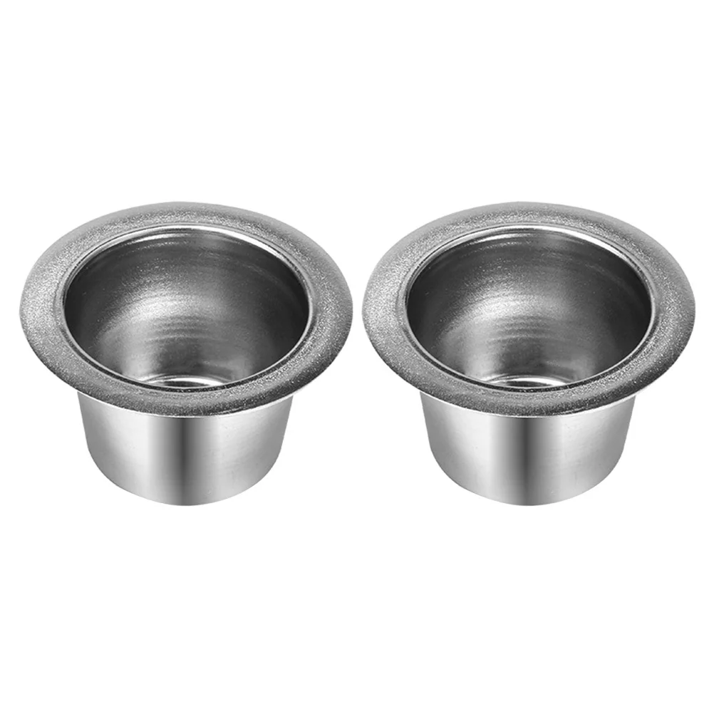 

2Pcs Reusable Stainless Steel Coffee Capsule Multiple Holes Rubber Ring for Coffee Lover Espresso Machine Espresso Capsule