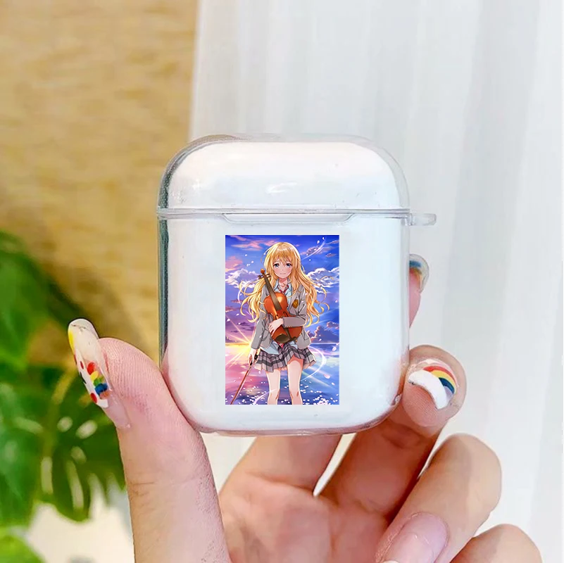 Japan Anime Your Lie in April Soft silicone Case For AirPods Pro 1 2 3 4 Clear Silicone Wireless Bluetooth Earphone Box Cover