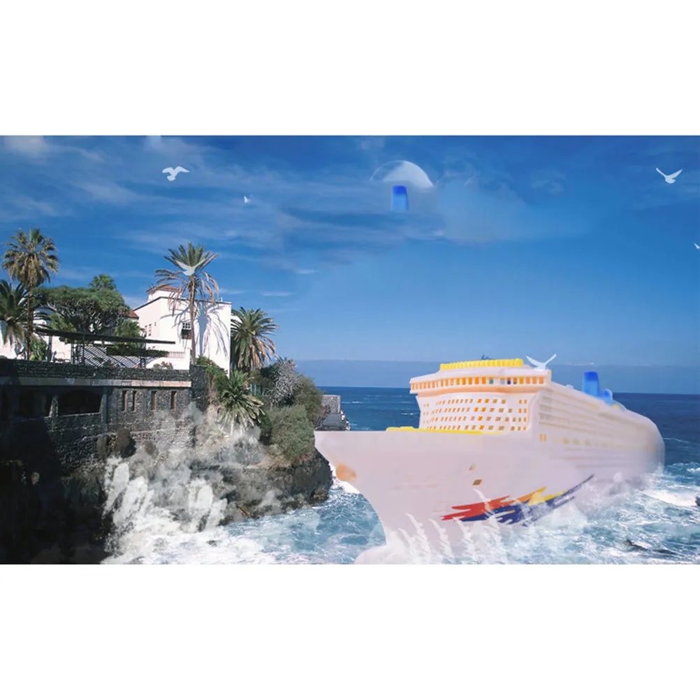 

Детский музыкальный игрушечный кораблик с мигающими огнями, звуками и имитацией звука сирены, для игр в воде, подарок