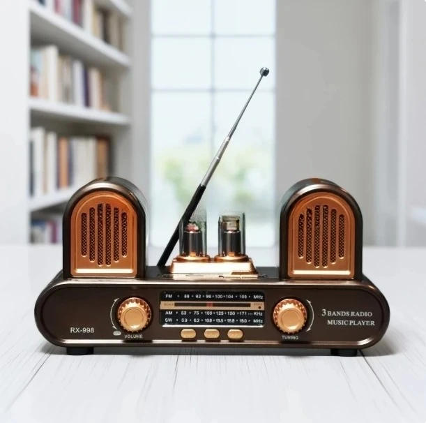 Stereo two-channel radio FM medium wave short wave bluetooth speaker card stereo