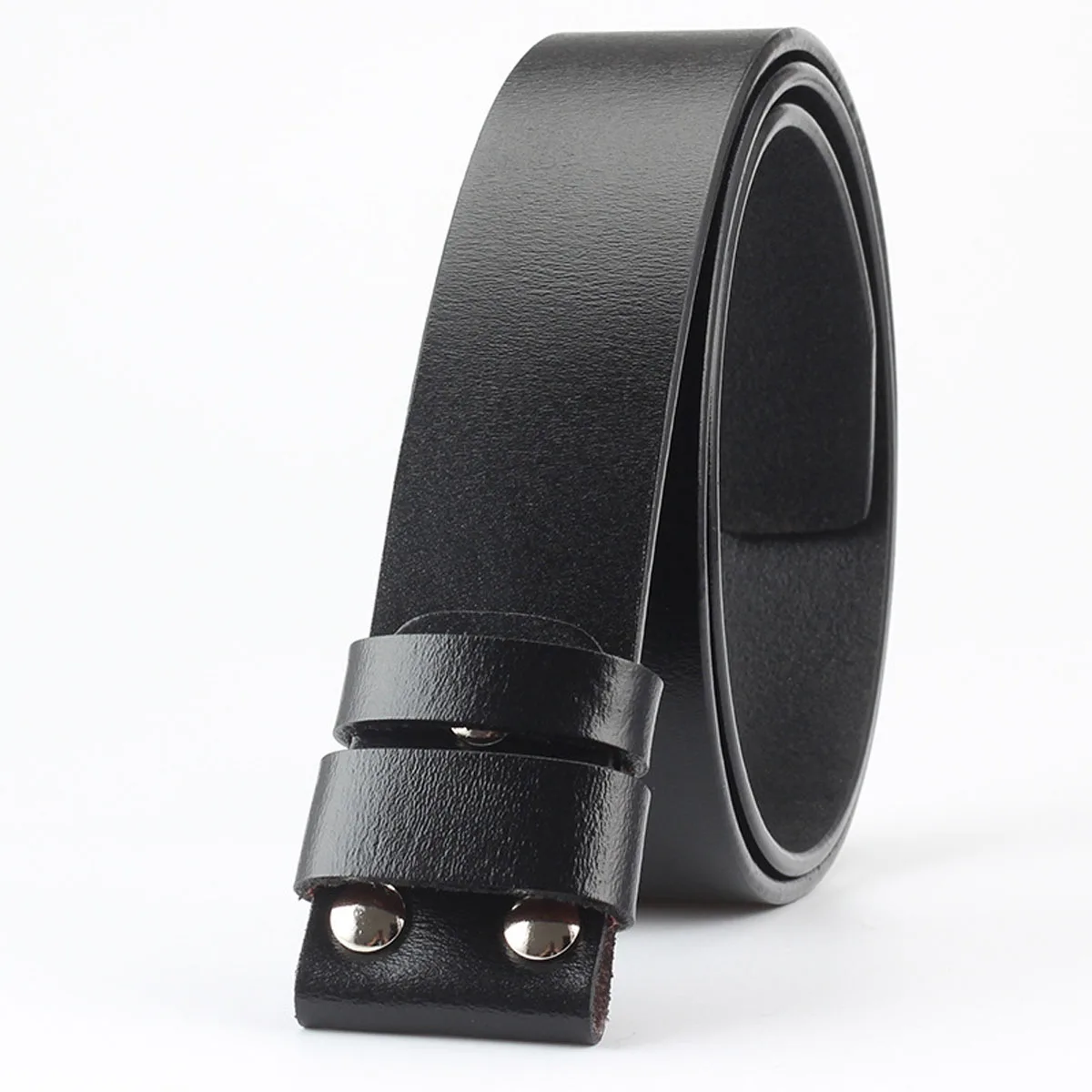 Men Genuine Cowhide Leather Belt Strap Without Buckle, No Buckle Replacement Belt Band, 38mm Wide DIY Belt Strap, Multi Color
