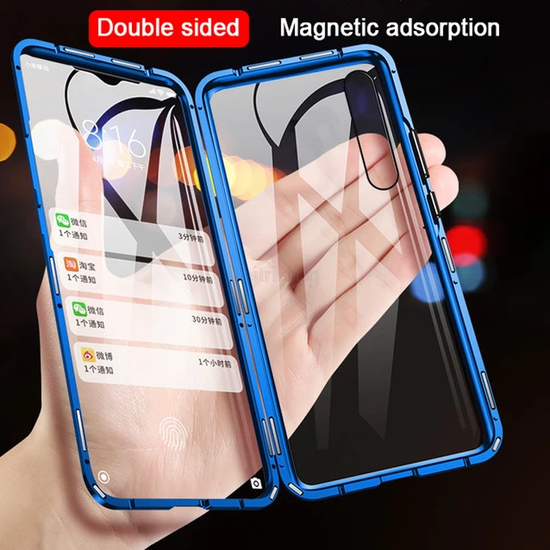 360 Full Protection Metal Magnetic Case A36 A53 4G A31 A57 2020 A92s A11 Double-Sided Glass Cover Reno 3 5 6 6Z 6 7 7pro 8 9 Pro