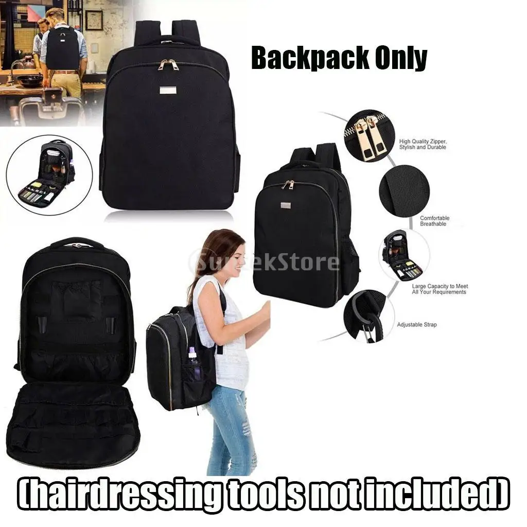 理髪師用ポータブルバックパック、サロンスタイリングツールバッグケース、ハサミオーガナイザー