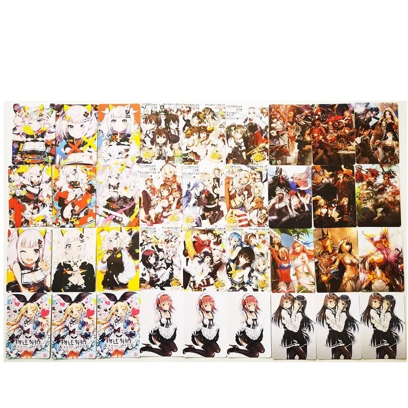 54pcs/set ACG Beauty JK Uniform Black Silk Ship Girl Sexy Girls Refraction Hobby Collectibles Game Anime Collection Cards