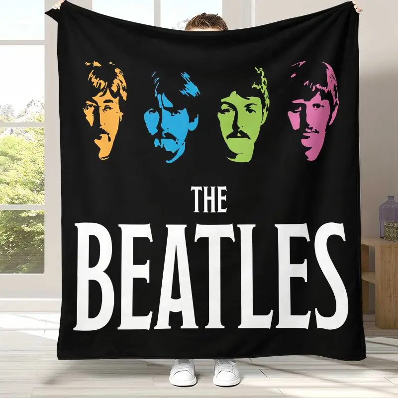 Fab Four The B-Beatles Abbey Road Rock Band Flannel Throw Blanket,Cozy Warm Blanket for Bed,Sofa,Living Room,Picnic,Home Decor