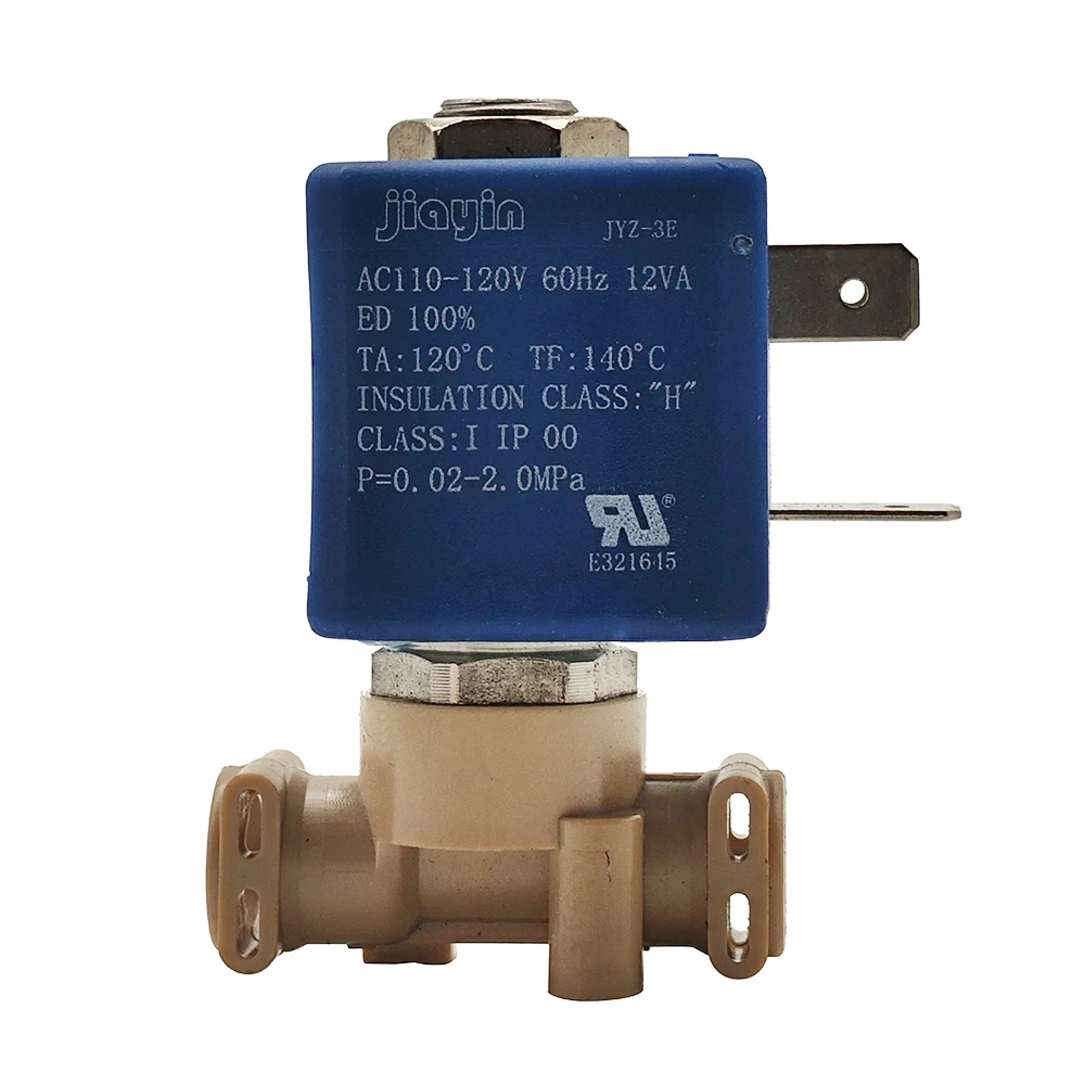 iayin JYZ-3E 20bar Normally Closed Cannula 2 Way AC 100V- 120V Iron Steam Water Solenoid Valve for Coffee Markers Stea