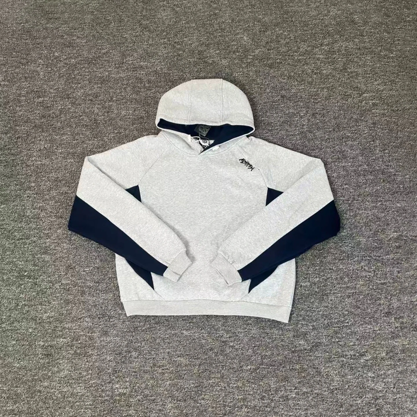 Classic Mertra Embroidered Patchwork Color Block Fleece Hoodie Casual Loose Outerwear for Men And Women Street Style Spring 2026