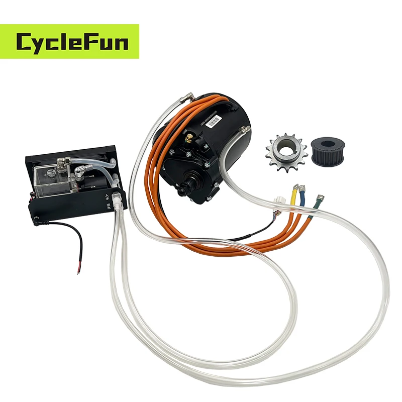 

Water Cooling Liquid Cooled PMSM QS138 90H 4KW V3 Mid Drive Motor with Cooling Kits System For High Power Electric Motorcycle