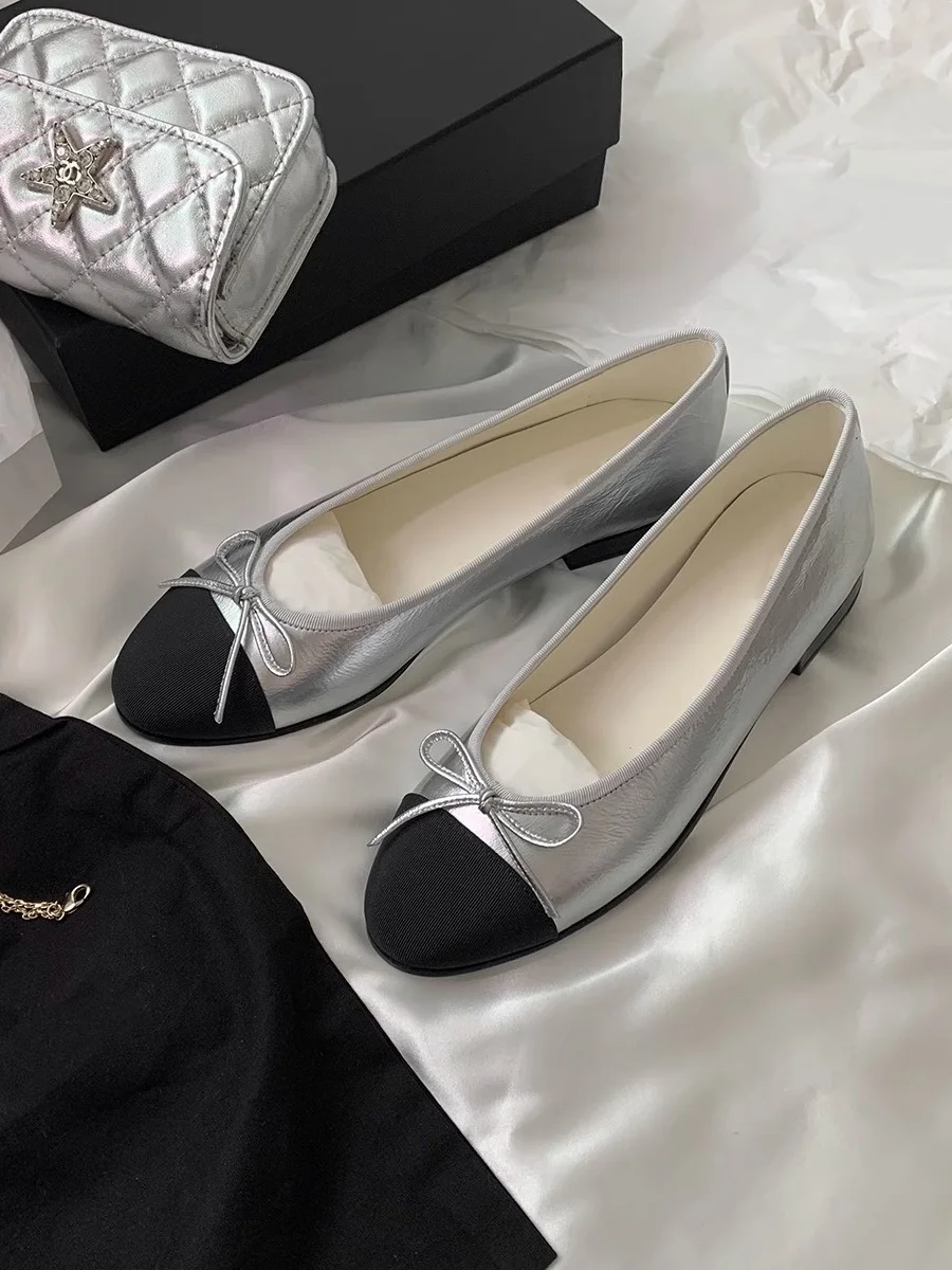 scarpe-basse-da-donna-in-vera-pelle-con-nodo-argentato-stile-ballerina-slip-on-punta-tonda-alla-moda
