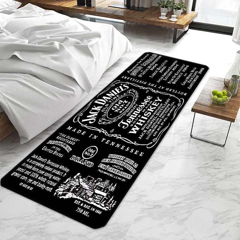 Door Mat Entrance Doormat Non-slip J-JACK DANIELS Washable Kitchen Carpet Living Room Hallway Rugs Door Mats Bathroom Bath