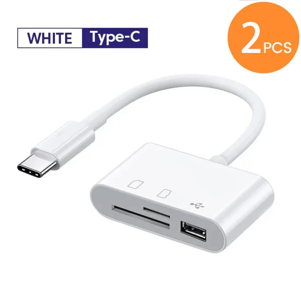 Fro 3-in-1 Type-C-adapter TF SD-geheugenkaartlezer OTG USB C USB2.0-kaartconnector voor Samsung Xiaomi Macbook USB Type C-adapter