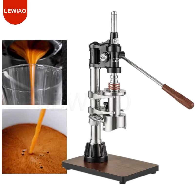 Cappuccino Coffee Machine Home Office Hand Pressure Coffee Maker Small Outdoor Portable Trolley Manual Espresso Machine